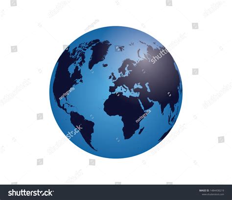 Blue Earth Globe Vector Illustration Stock Vector Royalty Free