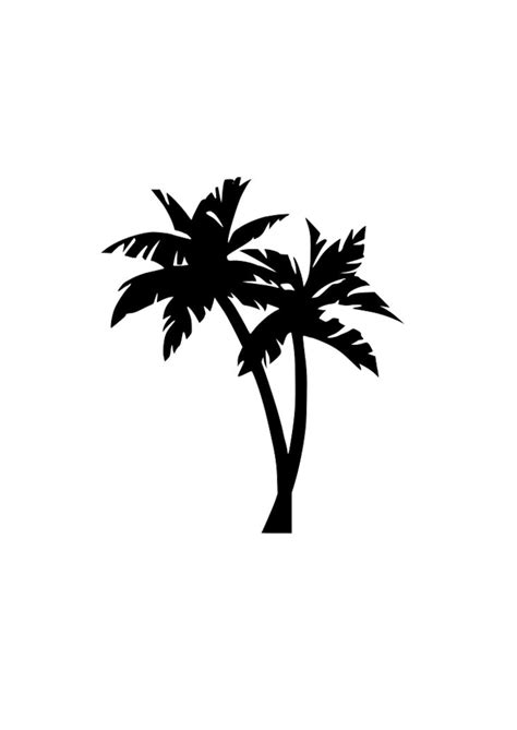 Palm Tree Outline Svg Free Svg Summertime Sublimation Palm File For