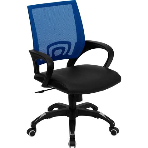 Flash Furniture Mid Back Blue Quilted Vinyl Swivel Task Chair With