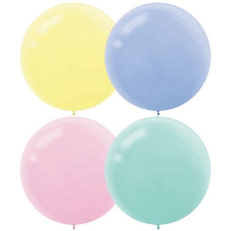 Pastel Multi Coloured Latex Balloons 60cm 4 Pk