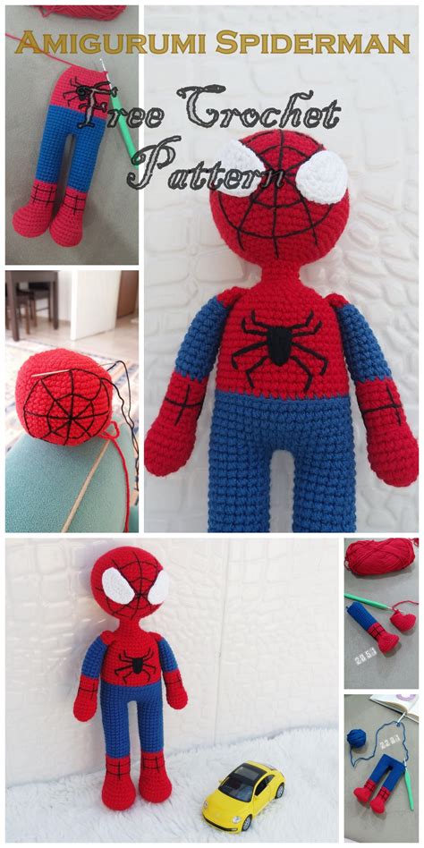 Amigurumi Spiderman Free Crochet Pattern Amigurumi Crochet Crochet