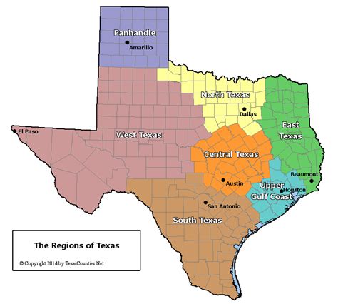 Map Of The Regions Of Texas Republic Of Texas Texas History Texas