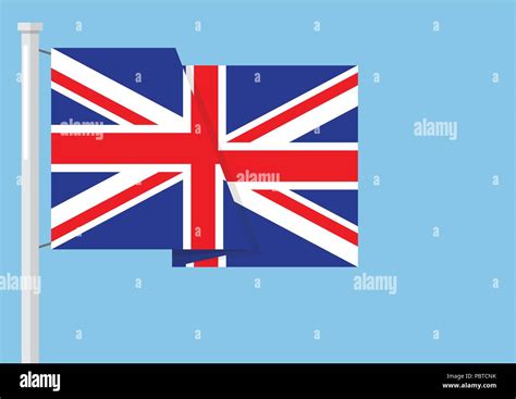 United Kingdom Flag With Copyspace Vector Illustration Stock Vector