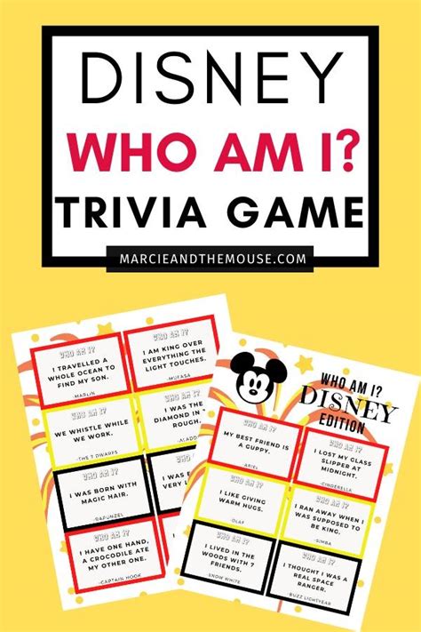 Please, try to prove me wrong i dare you. FREE Disney Trivia Game: Who Am I? Game | Marcie and the Mouse