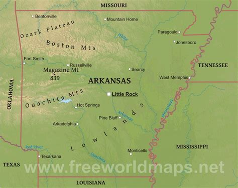 Arkansas Ozarks Map