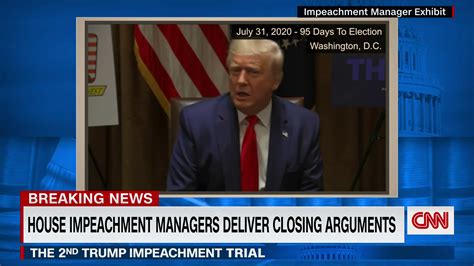 Impeachment Manager Plays Video Montage Of Trumps Lies In Closing Argument