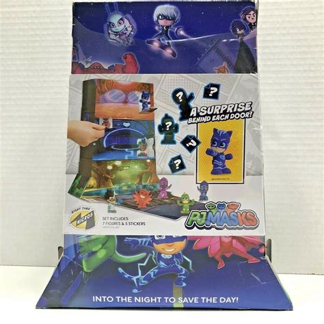 Pj Masks Night Time Micros Mystery Hq Set 12 Surprises Figures New