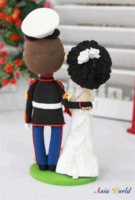 Us Marine Wedding Cake Topper With Marine Corps Logo By Asiaworld