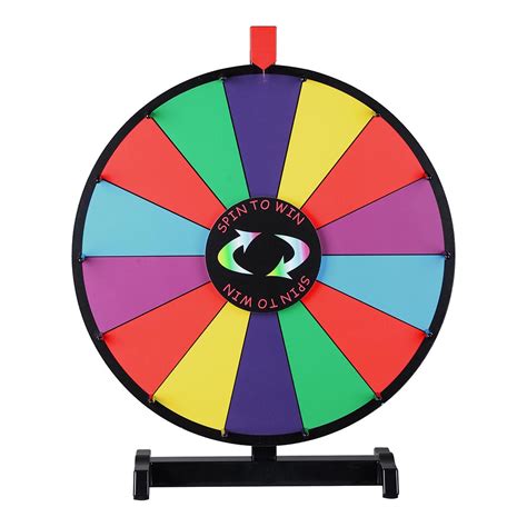 Winspin® 18 Dry Erase Spinning Color Prize Wheel Tabletop Fortune