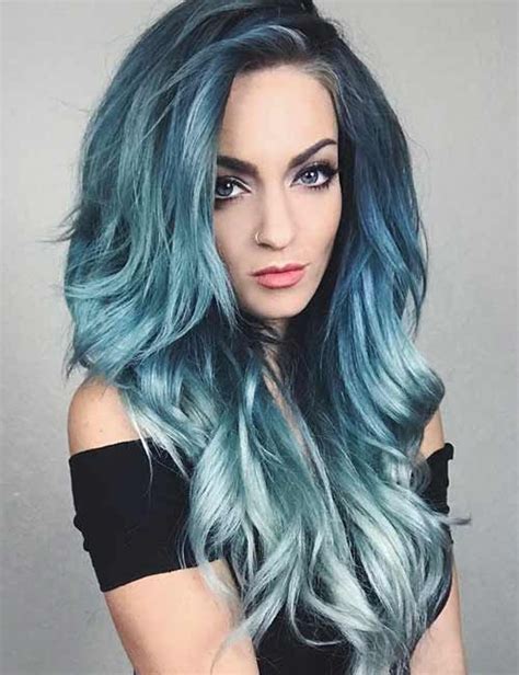 25 Mesmerizing Mermaid Hair Color Ideas Pastel Ombre Pastel Blue Hair