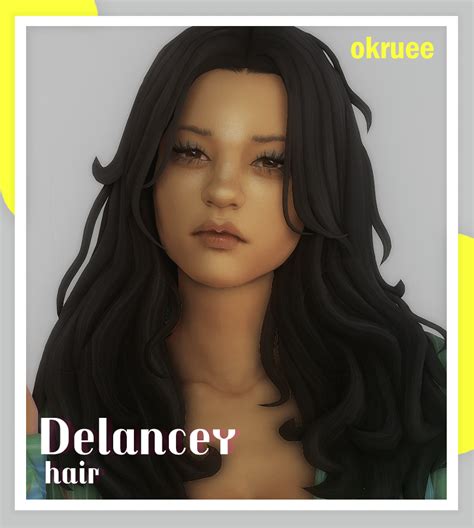 Angeline Hair Okruee On Patreon Sims Mm Cc Sims Four Sims Cc Packs Sims New Sims