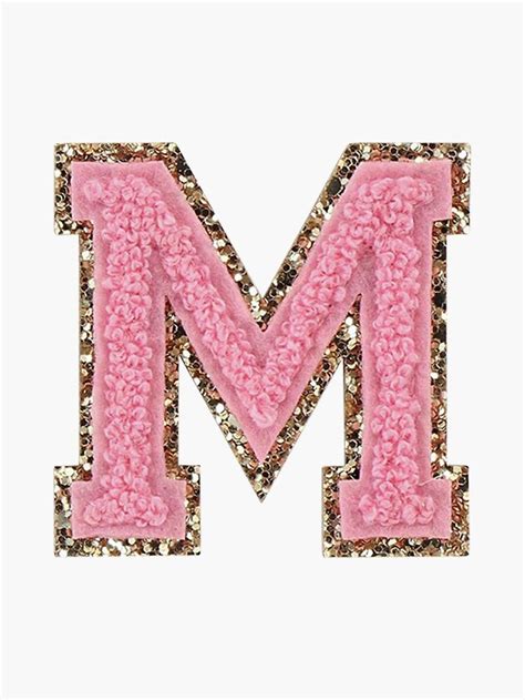 "Preppy Pink Varsity Letter M" Sticker by ktp100 | Redbubble | Preppy
