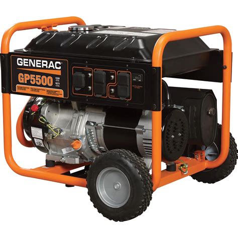 Generac Gp5500 Portable Generator — 6875 Surge Watts 5500 Rated Watts