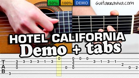 Hotel California Con Tabs Demo Fingerpicking Guitarra Canciones De