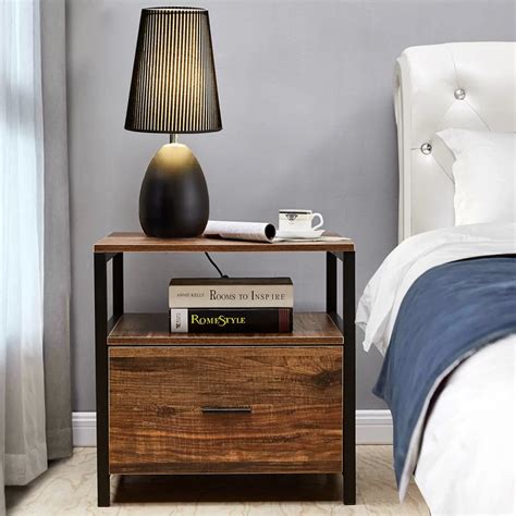 Union Rustic Holton 1 Drawer Nightstand And Reviews Wayfair Bedroom