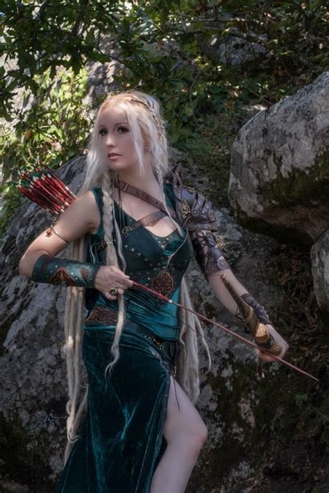 Archer Elven Costume Warrior Woman Fantasy Costumes