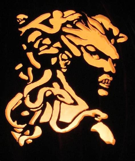 Medusa Artificial Pumpkins Pumpkin Carving Carving