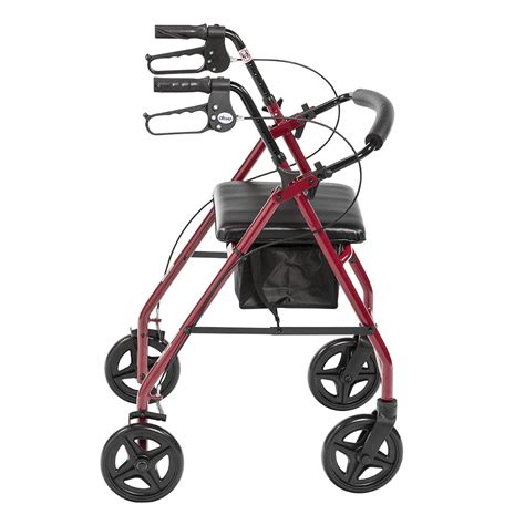 Drive Medical Aluminum Rollator Walker With 75 Casters