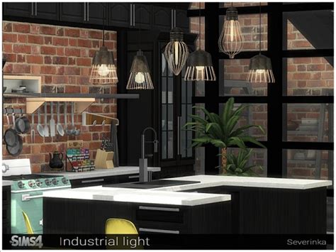 The Sims Resource Industrial Light Set By Severinka • Sims 4 Downloads