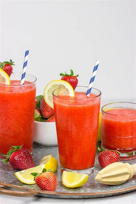 Frozen Strawberry Lemonade Refreshing Summer Drink
