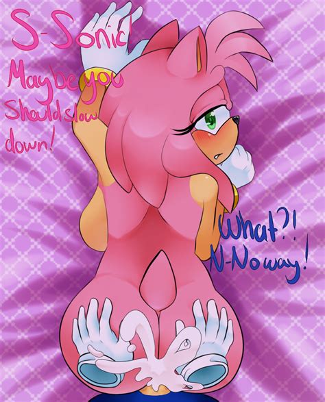 Rule 34 Amy Rose Anthro Ass Big Breasts Big Butt Blush Bodily Fluids Breasts Cum Dialogue