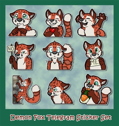Demon Fox Telegram Stickers By Apoxon Fur Affinity Dot Net