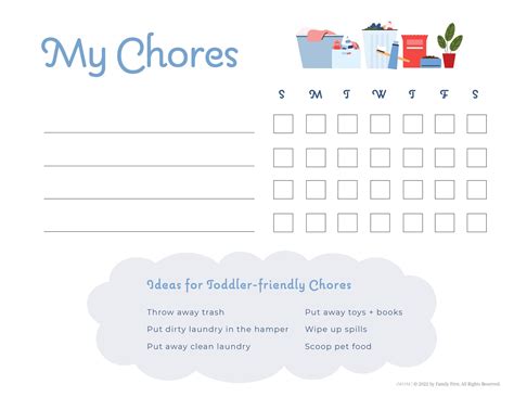 Printable Chore Chart Printable Chore Chart Chore Cha