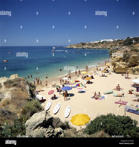 Praia Da Oura Beachalbufeira Algarve Stock Photo Alamy