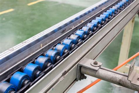 Conveyor Belt Production Line Of The Factory Stock Image Image Of Production Motor 125924297