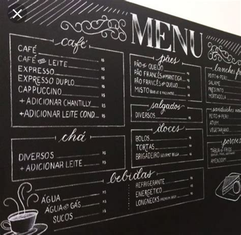 Menu Have A Chalk Board Menu Up Of Things We Can Make For Dinner