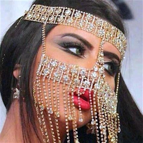Jeweled Veil Face Jewellery Face Jewels Arab Beauty