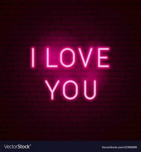 I Love You Neon Sign Royalty Free Vector Image