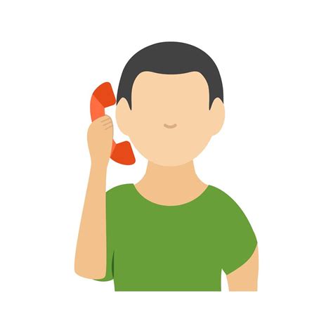 Talking On Phone Flat Multicolor Icon Iconbunny