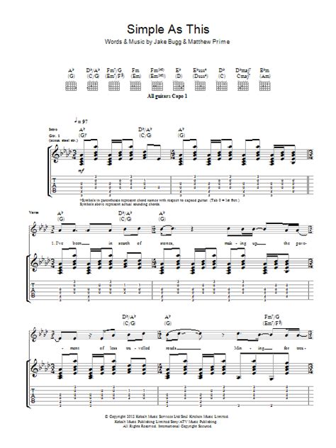 Download Jake Bugg Simple As This Sheet Music Chords And Lyrics
