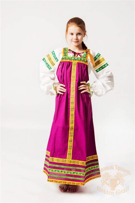 Russian Folk Costume Sarafans Sarafan Daria Dar 00 07 00 Height 110 116 Aliexpress