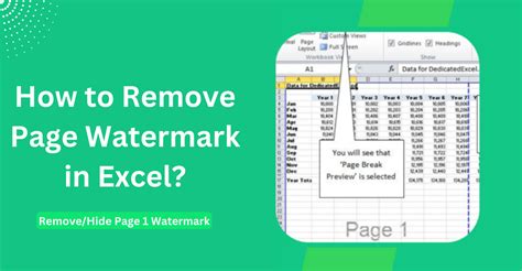 How To Remove Page Watermark In Excel Remove Hide Page Watermark