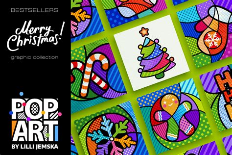 merry christmas pop art graphic collection on behance