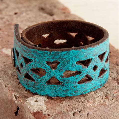 Turqouise Jewelry Winter Fashion Leather Cuffs Etsy Turquoise