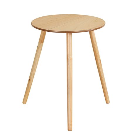 Collections Etc Wooden Round Side Accent Table 20 Diameter X 255