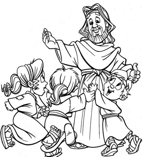 La Catequesis El Blog De Sandra Dibujos Para Colorear Jesús Con Los