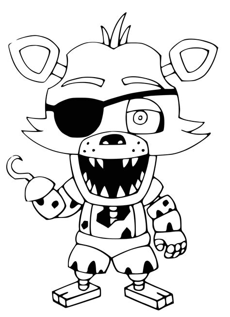 Foxy Fnaf Coloring Pages Coloring Cool