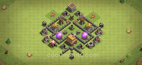 Farming Base Th4 Max Levels With Link Town Hall Level 4 Base Copy