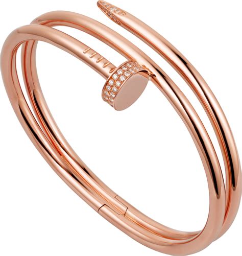 Timestamps 00:01:11 what size love bracelet? CRN6708417 - Juste un Clou bracelet - Pink gold, diamonds ...
