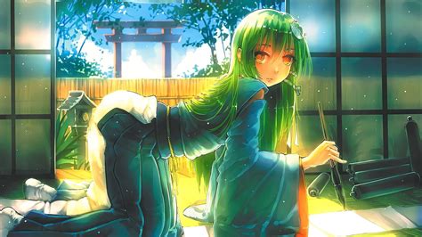 Free Download Hd Wallpaper Anime Anime Girls Long Hair Green Hair