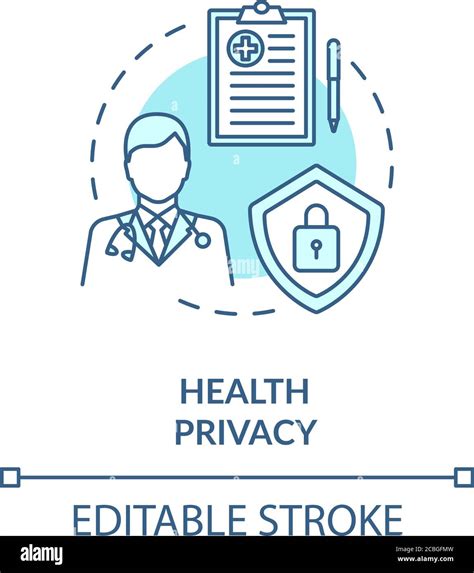 Health Privacy Concept Icon Stock Vector Image And Art Alamy