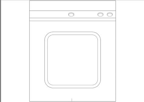 Dynamic Block Washing Machine In AutoCAD CAD 35 12 KB Bibliocad