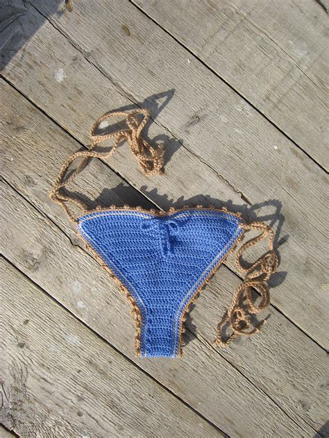 crochet bikini set in periwinkle bikini crochet swimwear etsy