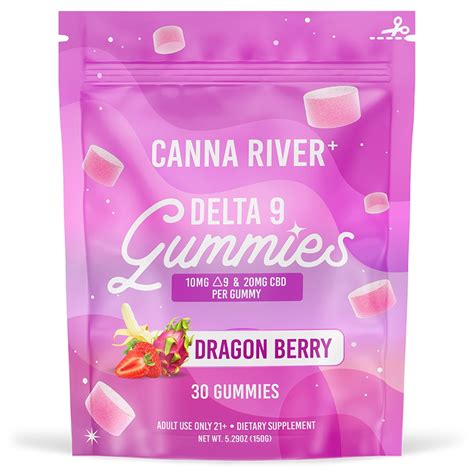 Canna River Cbd And Delta 9 Gummies Dragon Berry 900mg 30ct Drganja