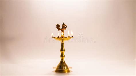 Closeup Of Nilavilakku Traditional Lamp Used Commonly In Kerala As