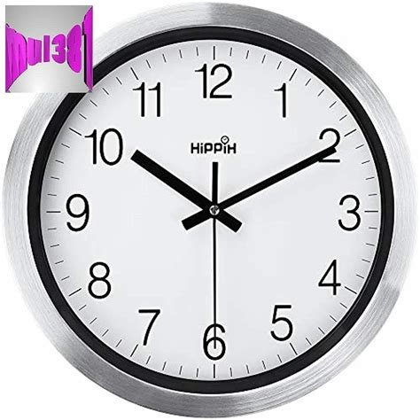 Silent Wall Clock 12 Inch Battery Operated Nonticking Large Decorative